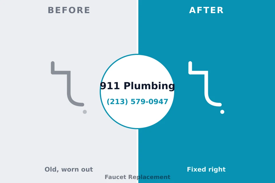 Before and after: plumbing repair Fountain Valley, CA